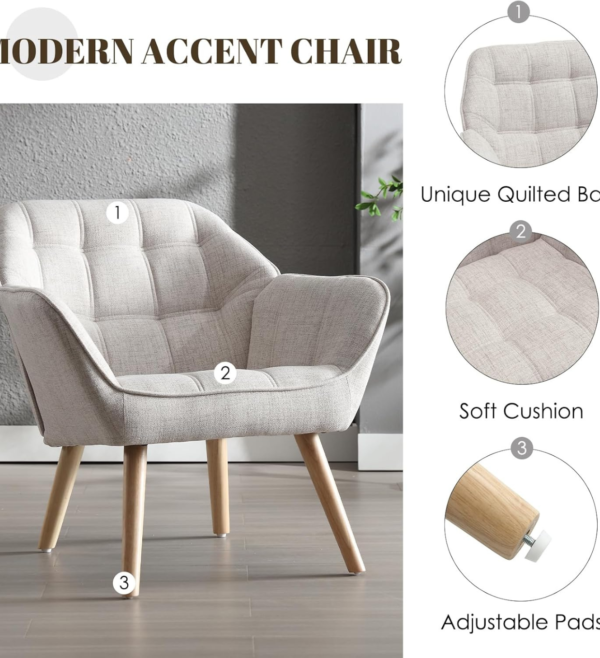 Fauteuil Wahson- Fauteul Design Salon en Lin